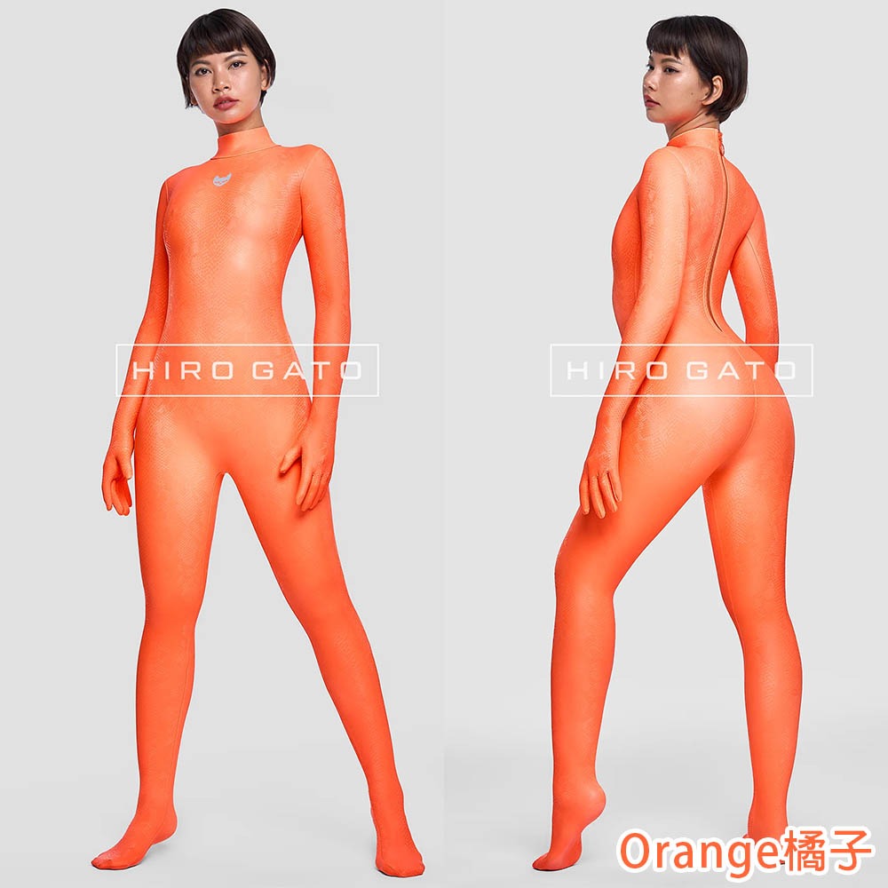 【特物魔屋】HIRO GATO 爬蟲類鱗片紋路布料氨綸連身緊身衣 高領包手包腳緊身衣 背後拉鍊緊身衣 泳衣泳裝 可客製化-細節圖8