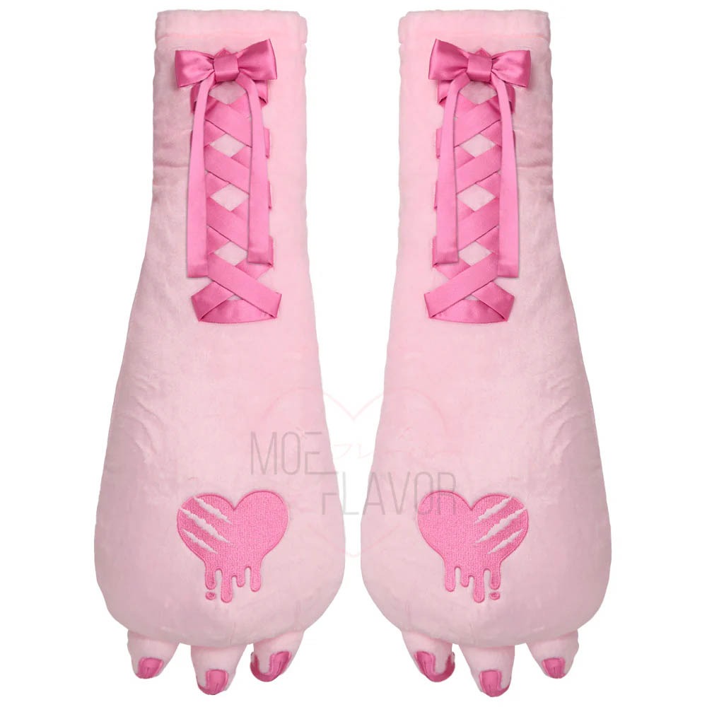 【特物魔屋】 MOEFLAVOR COSPLAY角色扮演 手套袖套 熊爪 動物手套 愛心綁帶暴力熊布偶熊爪-規格圖7