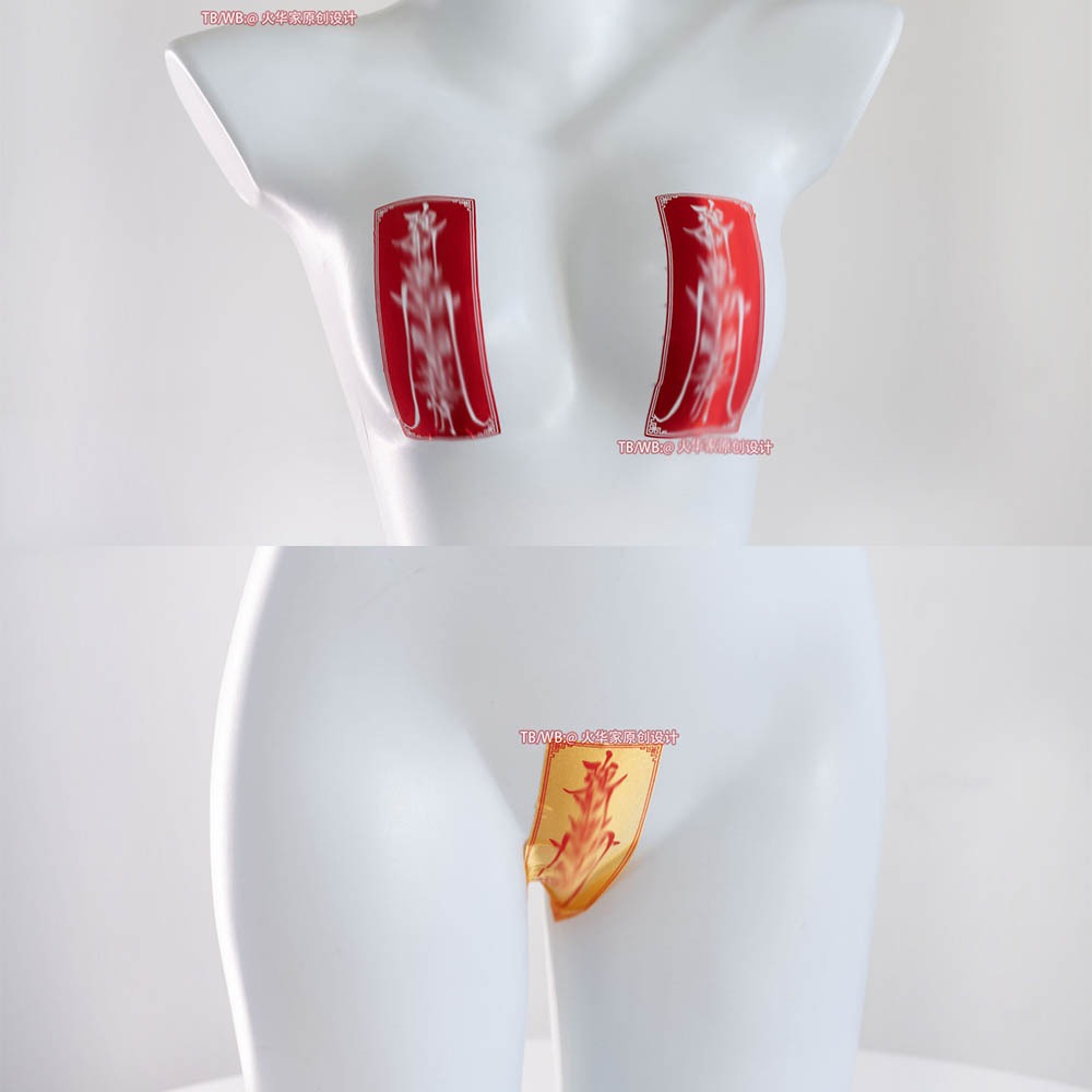 【特物魔屋｜現貨】火華家原創設計 胸貼乳貼私密貼 林檎工坊合作款 性感情趣文字紋乳貼 巫女紋文字-細節圖4