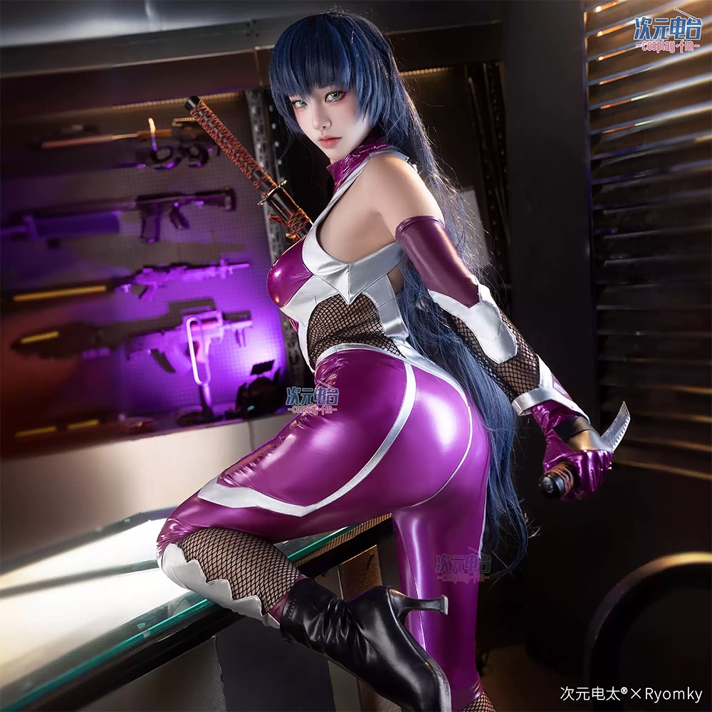 【特物魔屋】次元電台｜COSPLAY角色扮演 對魔忍ZERO緊身衣 井河阿莎姬 連身衣露背皮衣緊身衣-細節圖6