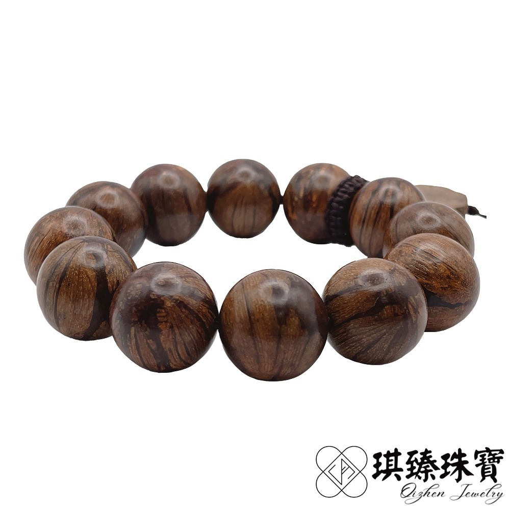【琪臻珠寶】 天然老山梅花沉20mm圓珠手串手珠(菊花藤菊花木_開運平安_隨機出貨)-細節圖4