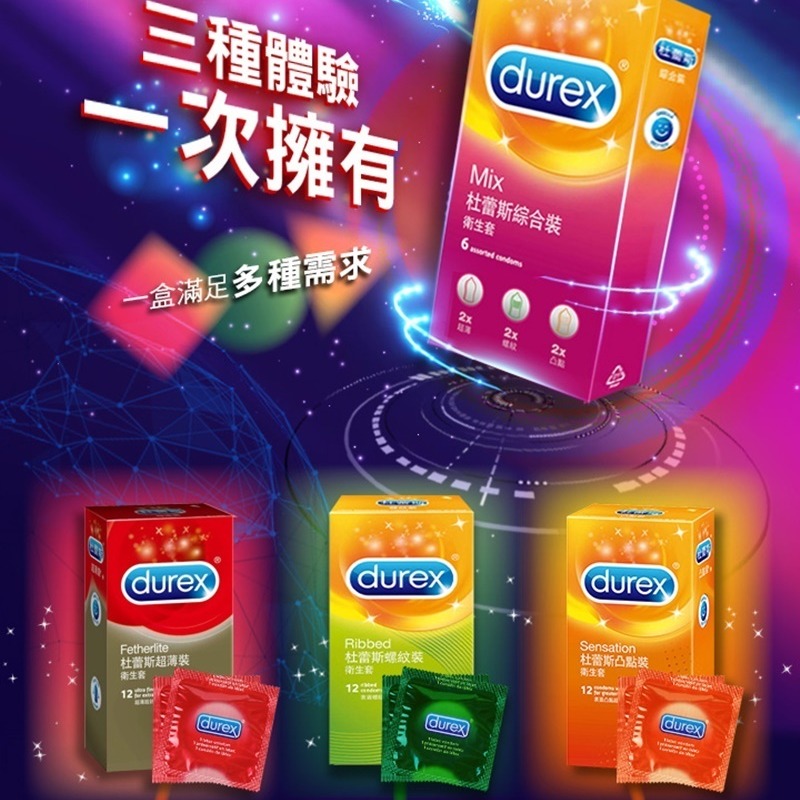 【1010SHOP】杜蕾斯 DUREX  保險套 衛生套 避孕套 超薄 超潤滑 雙悅愛潮 飆風碼 螺紋 凸點 輕薄幻影-細節圖11