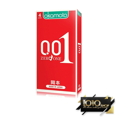 【1010SHOP】岡本 Okamoto 0.01 至尊勁薄 52mm 保險套 4入 安全套 安全計畫 衛生套 避孕套