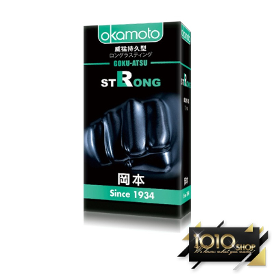 【1010SHOP】岡本 Okamoto 0.1 威猛持久型 加厚0.1mm 52mm 保險套 10入 安全套 避孕套