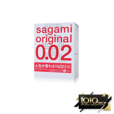 【1010SHOP】相模元祖 Sagami 002 3入 超激薄 55mm 保險套 安全套 衛生套 家庭計畫 避孕套