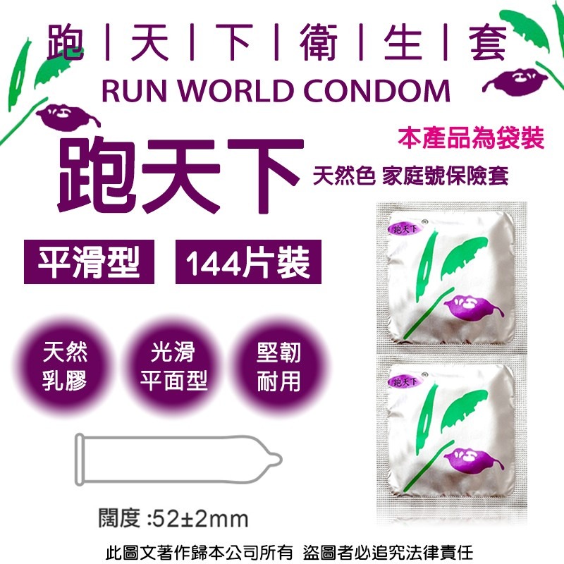 【1010SHOP】跑天下 平滑型 保險套 家庭號 144入/裸袋 Run World 避孕套 衛生套 家庭計畫-細節圖4