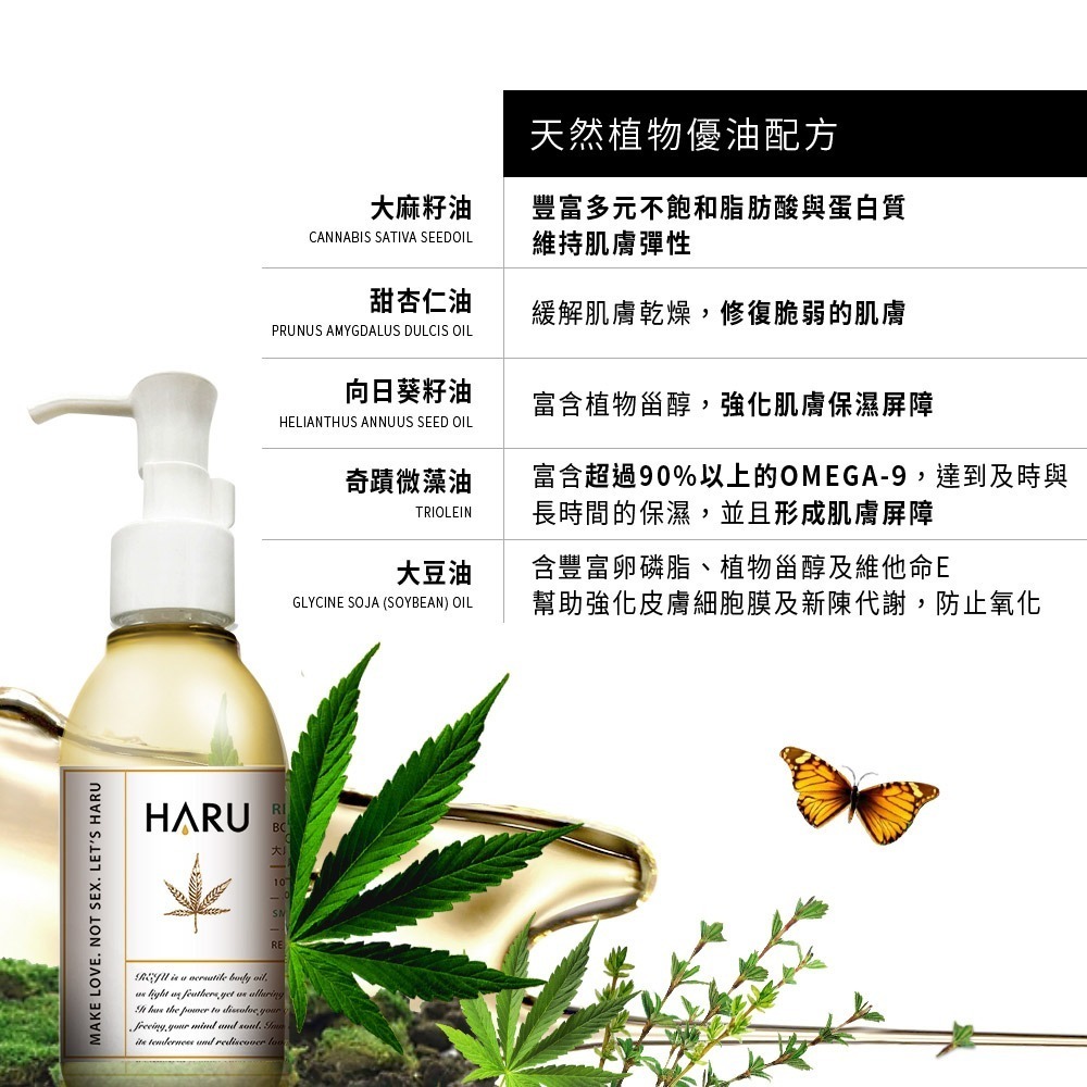 【1010SHOP】HARU GLOW 大麻籽 玫瑰 喚醒 重生草 舒緩 按摩 精油 134ML 大麻籽萃取精華-細節圖9