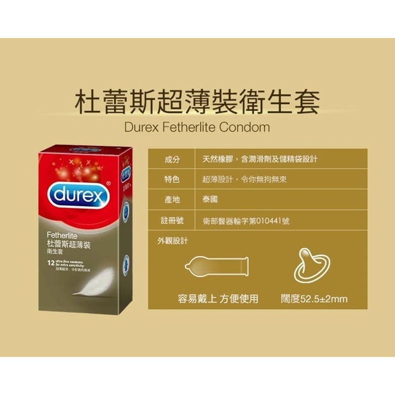 【1010SHOP】 Durex 杜蕾斯 超薄裝 保險套 12入裝*3盒+飆風碼3入 共39入 避孕套 衛生套-細節圖6