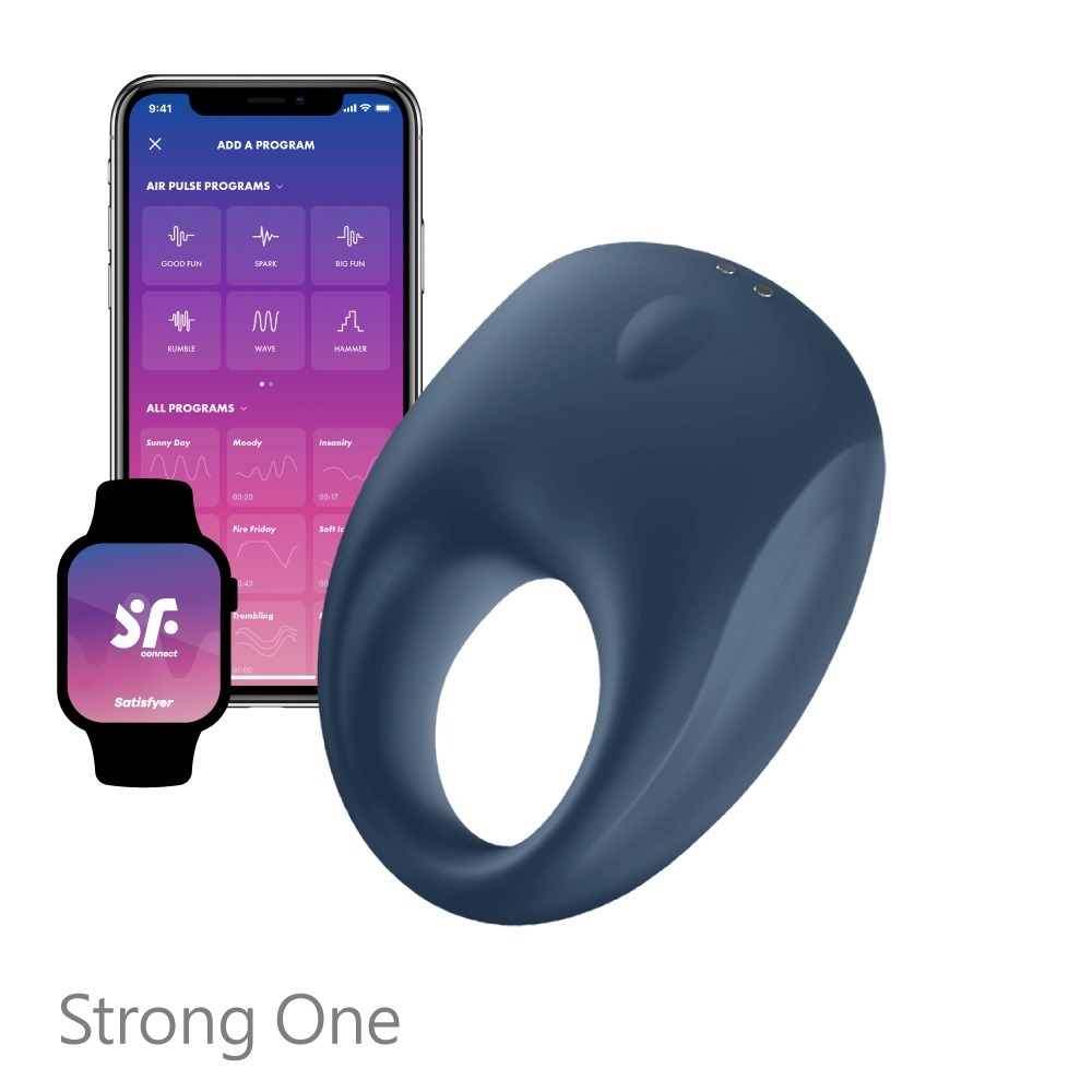 【1010SHOP】德國 Satisfyer SF Strong One 智能 男士 精力環 鎖精環 震動環 15年保固-細節圖2