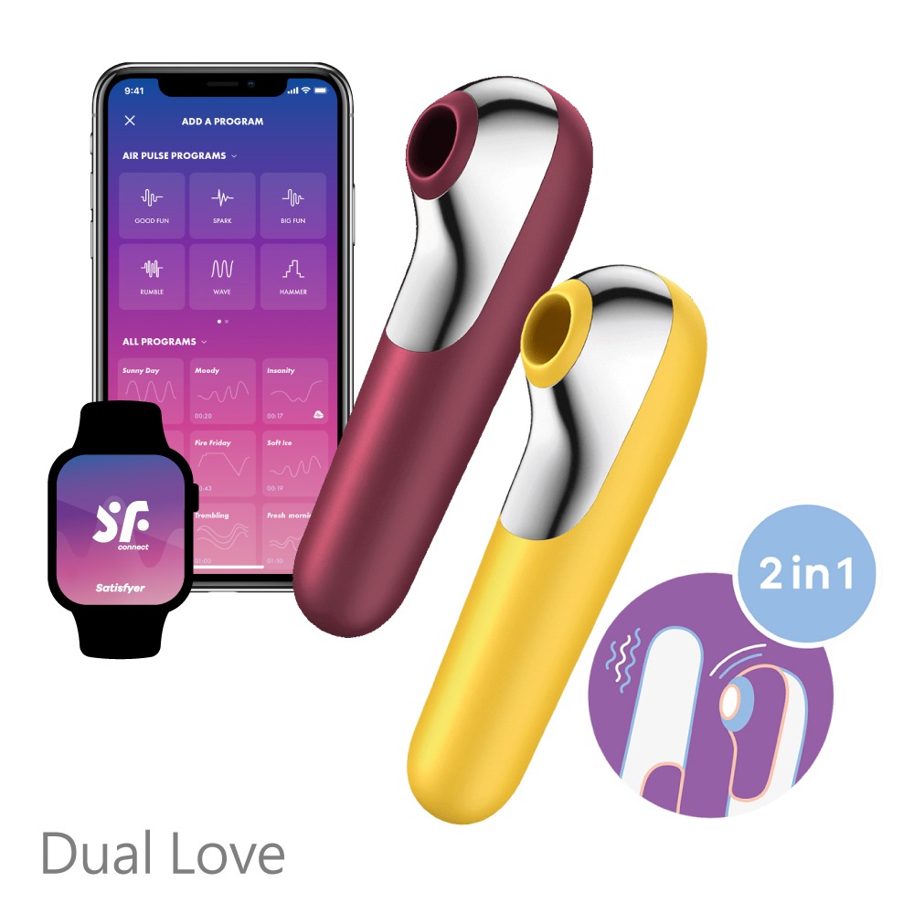 【1010SHOP】德國 Satisfyer SF Dual Love 智能 陰蒂 吸吮+震動 按摩棒 15年保固-細節圖2