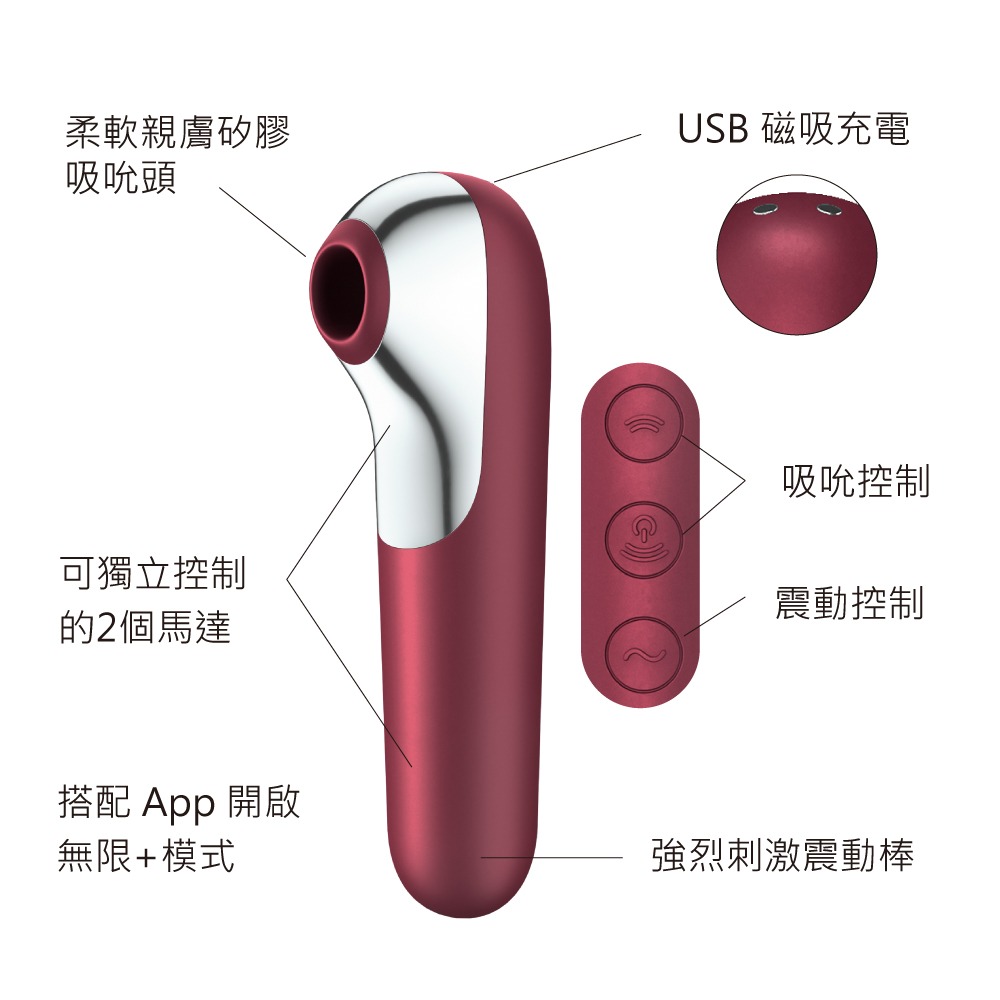 【1010SHOP】德國 Satisfyer SF Dual Love 智能 陰蒂 吸吮+震動 按摩棒 15年保固-細節圖4