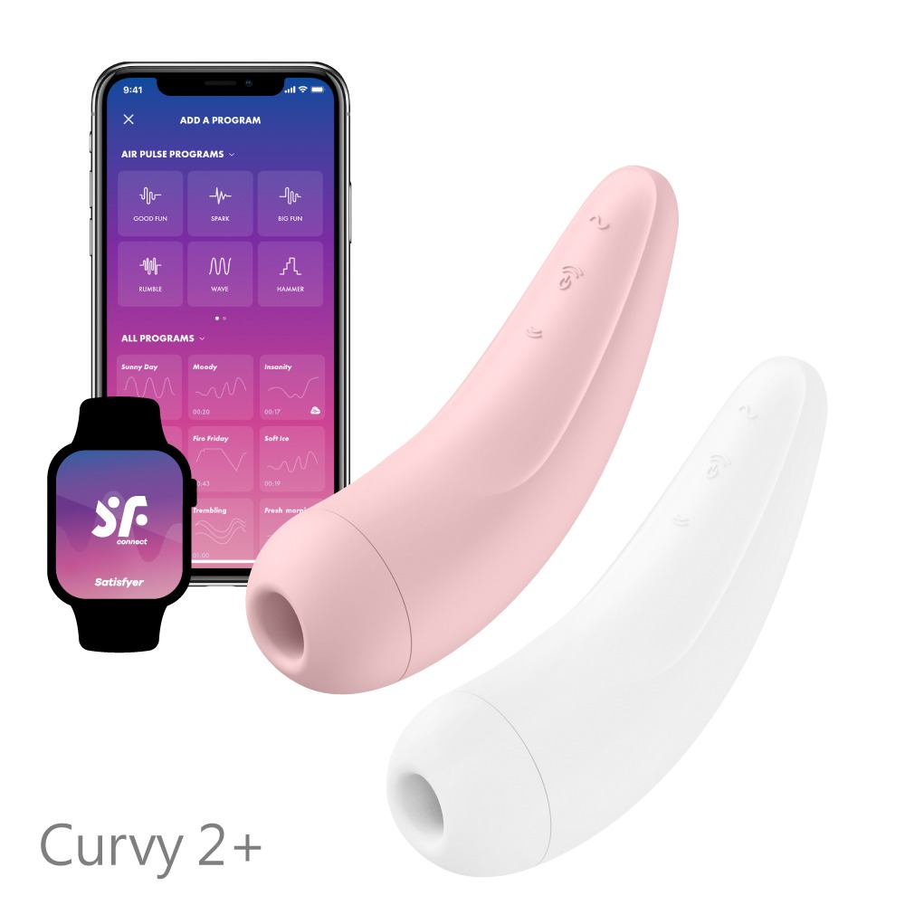 【1010SHOP】德國 Satisfyer SF Curvy 2+ 智能 吸吮 陰蒂 震動器 吸吮器 按摩棒 情趣用品-細節圖2