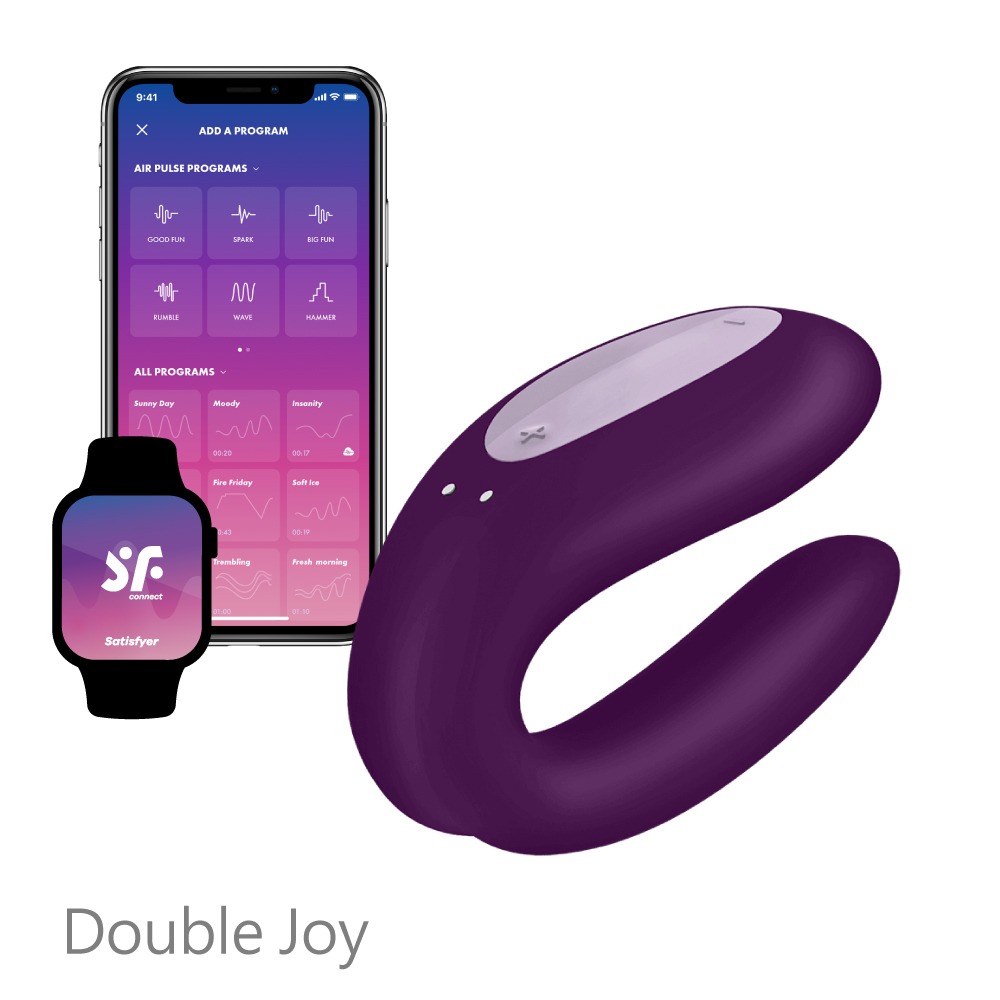 【1010SHOP】德國 Satisfyer SF Double Joy 智能 APP 雙人共震器 黑/紫 情趣用品-細節圖7