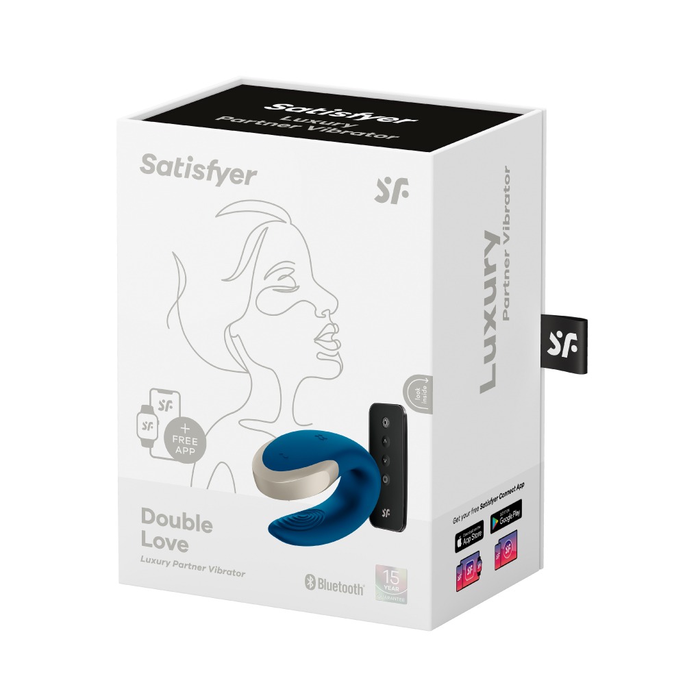【1010SHOP】德國 Satisfyer SF Double Love 智能 APP 遙控 雙人 共震器 藍 | 黑-規格圖1