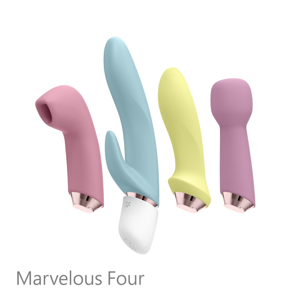 【1010SHOP】德國 Satisfyer SF Marvelous Four 超級驚奇吸吮按摩4件套組 (玫瑰金環)-細節圖2