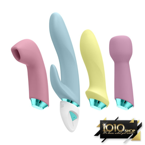 【1010SHOP】德國 Satisfyer SF Faboulous Four 超級神話吸吮按摩4件套組 (藍環)