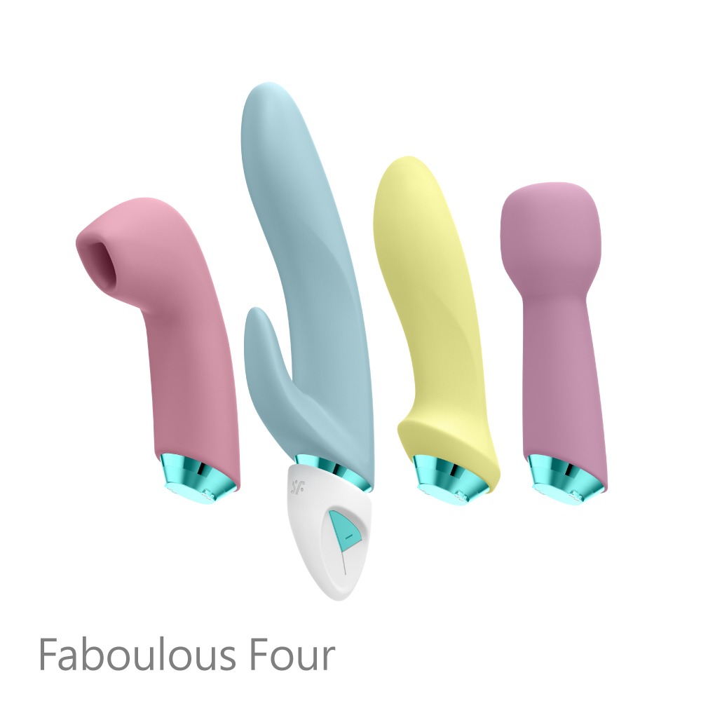 【1010SHOP】德國 Satisfyer SF Faboulous Four 超級神話吸吮按摩4件套組 (藍環)-細節圖2