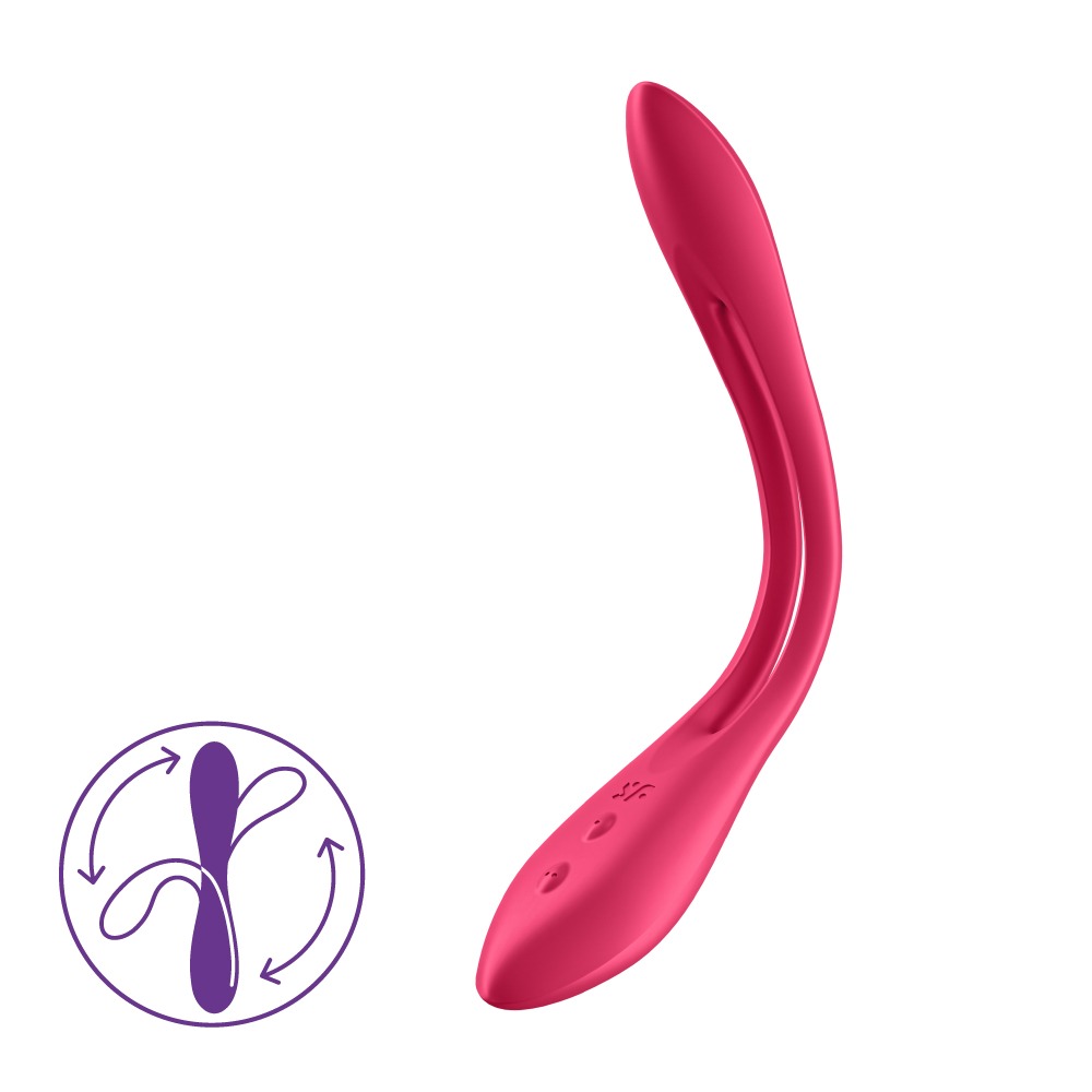 【1010SHOP】德國 Satisfyer SF Elastic Joy 靈活樂趣創意 雙人震動器 橘 | 紅 | 粉-細節圖3