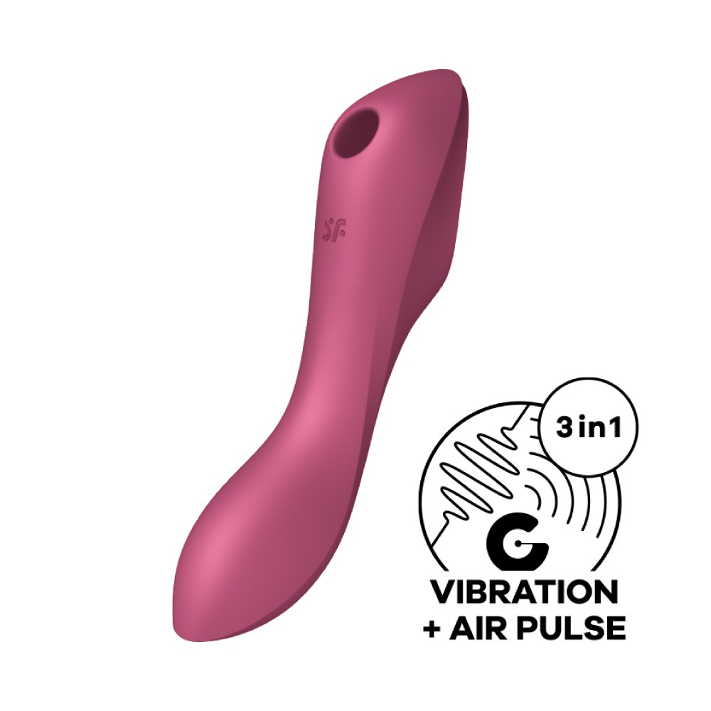 【1010SHOP】德國 Satisfyer Curvy Trinity 3 陰蒂吸吮+震動按摩棒 紅 | 灰 按摩棒-細節圖2