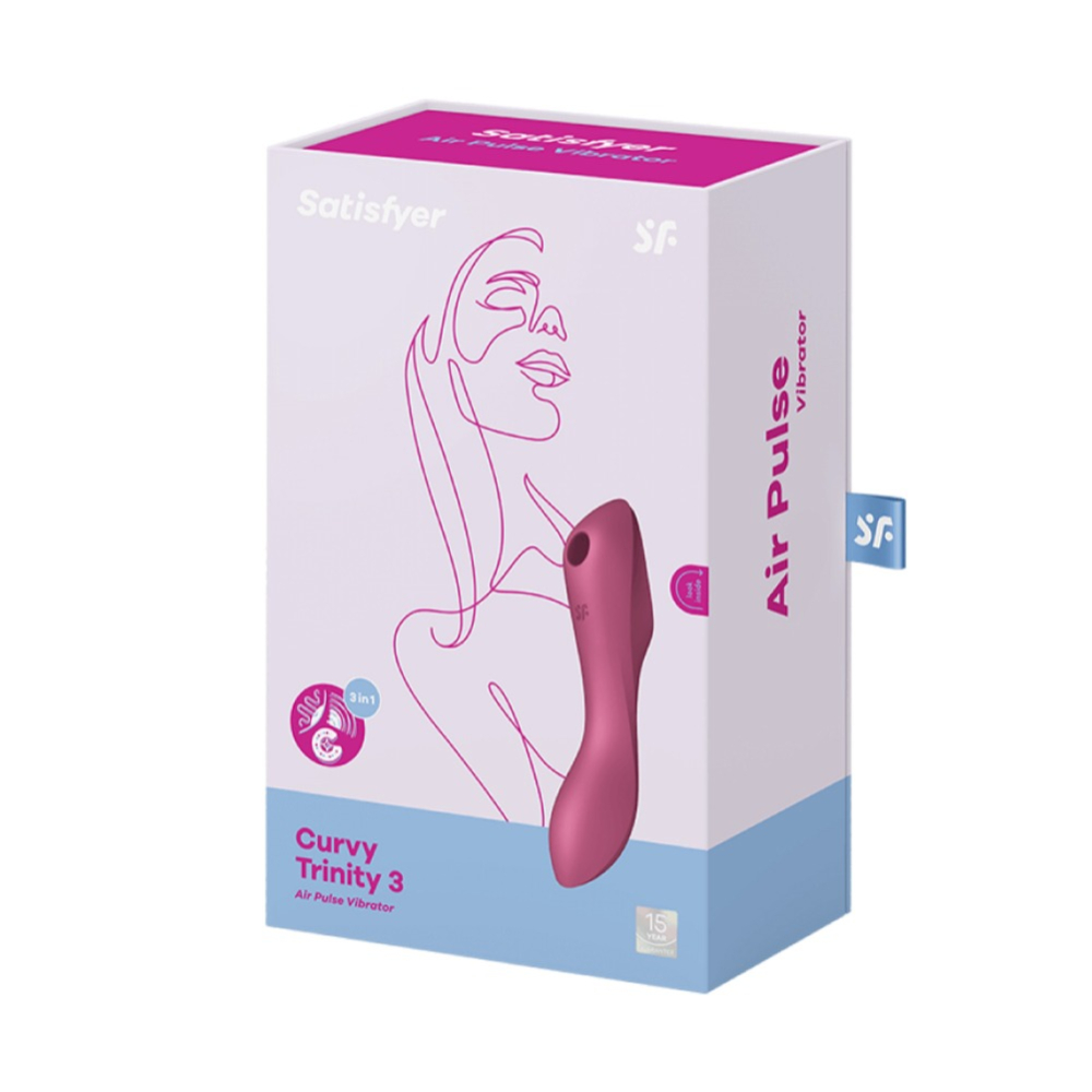 【1010SHOP】德國 Satisfyer Curvy Trinity 3 陰蒂吸吮+震動按摩棒 紅 | 灰 按摩棒-細節圖5