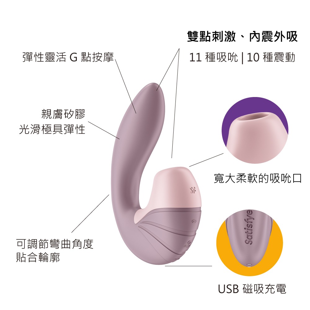 【1010SHOP】德國 Satisfyer SF Supernova 吸吮 G點 按摩棒 古典玫瑰|白 情趣用品-細節圖3