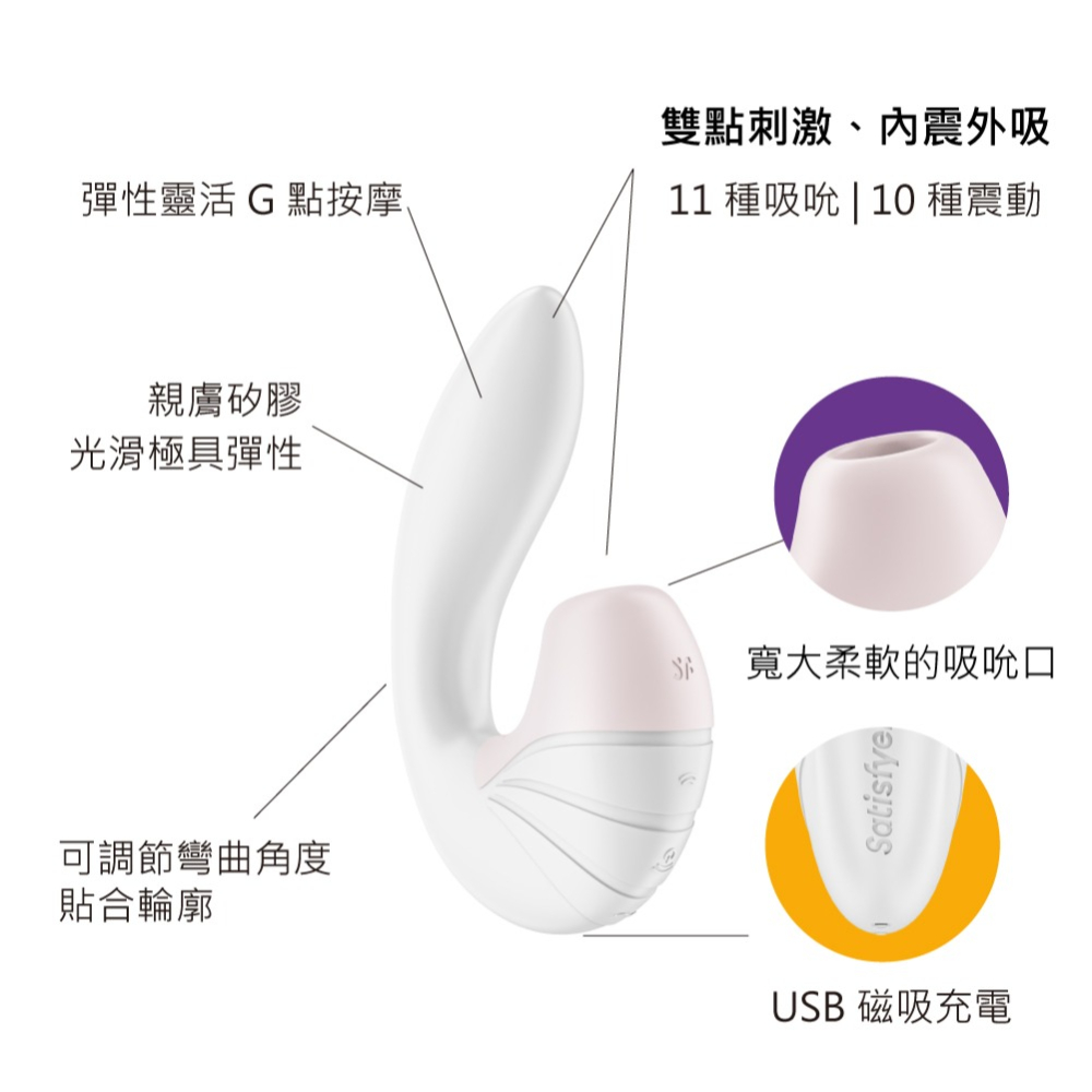 【1010SHOP】德國 Satisfyer SF Supernova 吸吮 G點 按摩棒 古典玫瑰|白 情趣用品-細節圖7