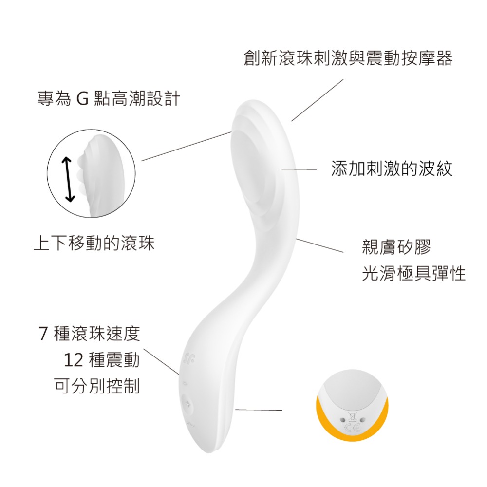 【1010SHOP】德國 SF Satisfyer Rrrolling Pleasure G點 滾珠 震動 按摩器 情趣-規格圖2