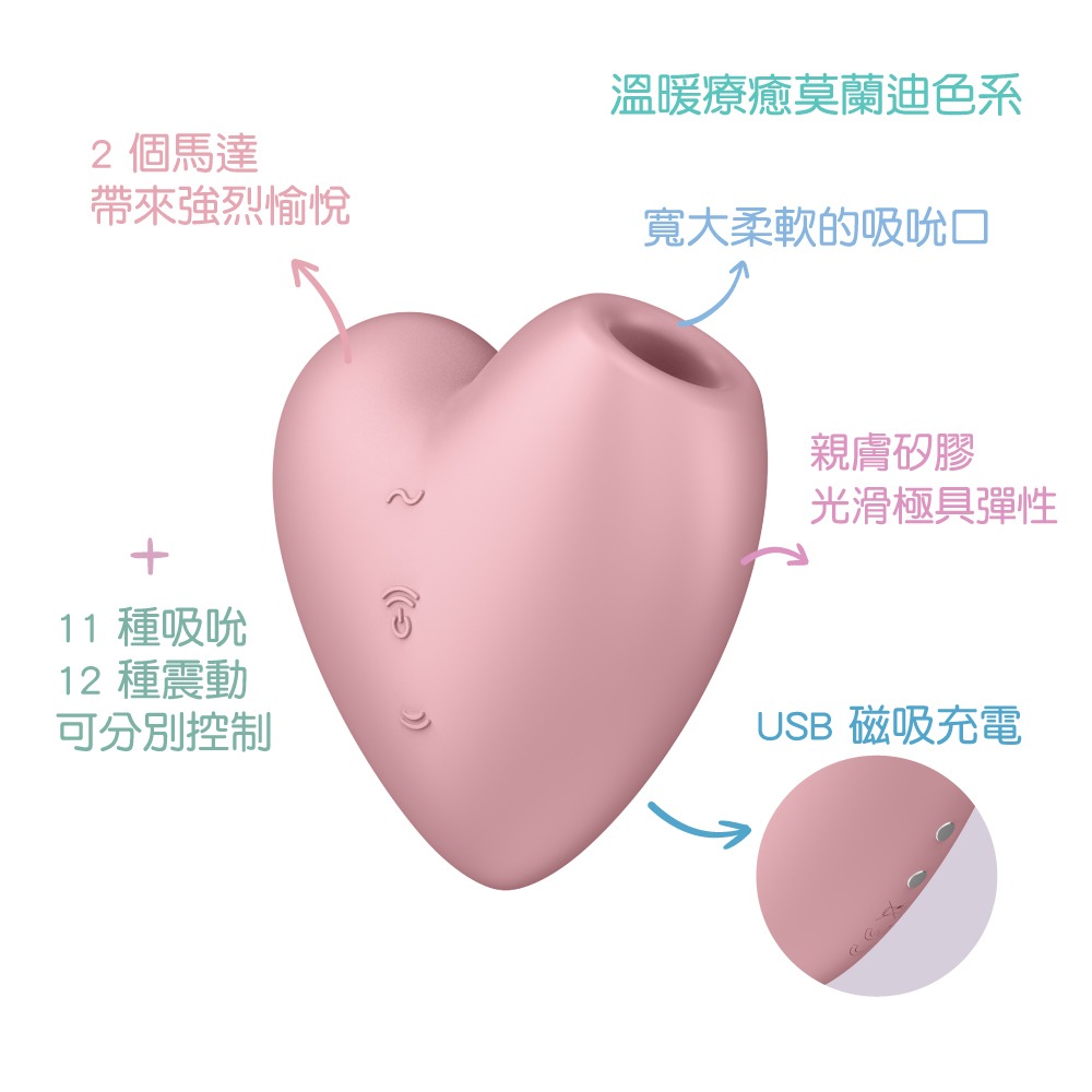【1010SHOP】德國 SF Satisfyer 甜美愛心 Cutie Heart 吸吮 陰蒂 震動器 可愛系列-細節圖3