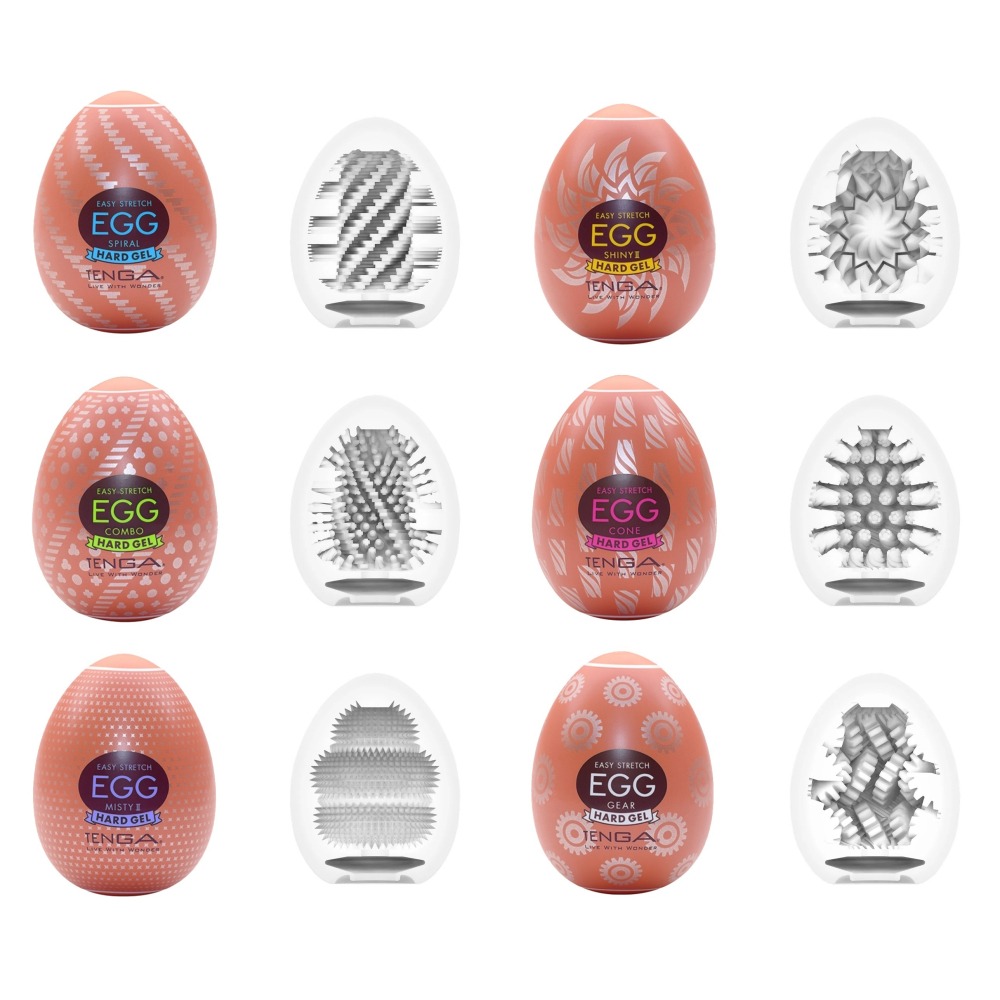 【1010SHOP】TENGA EGG 奇趣蛋 HARD堅挺系列 連環/螺旋/尖錐/艷陽/雲霧/齒輪 飛機杯 自慰杯-細節圖2