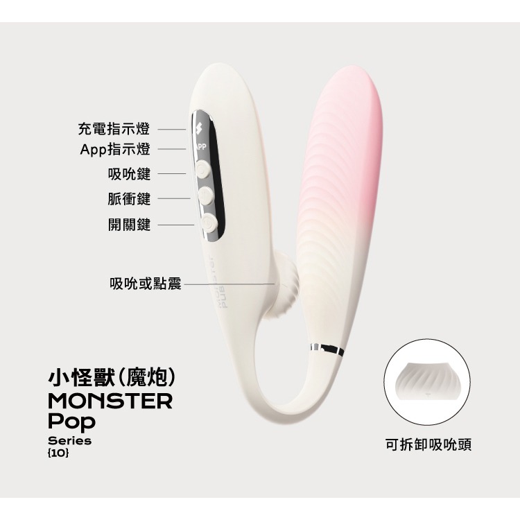 【1010SHOP】SISTALK 小怪獸 魔炮 智能吸吮 點震炮機 震動 抽插 按摩棒 自慰棒 情趣用品-細節圖8