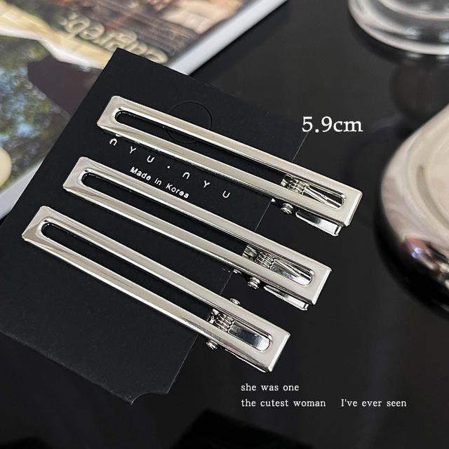 火星兔★可愛髮夾 氣質髮夾 銀色金屬 鏤空星星髮夾 側邊劉海夾 女前額碎髮 鴨嘴夾子 一字髮卡 頭飾-細節圖6