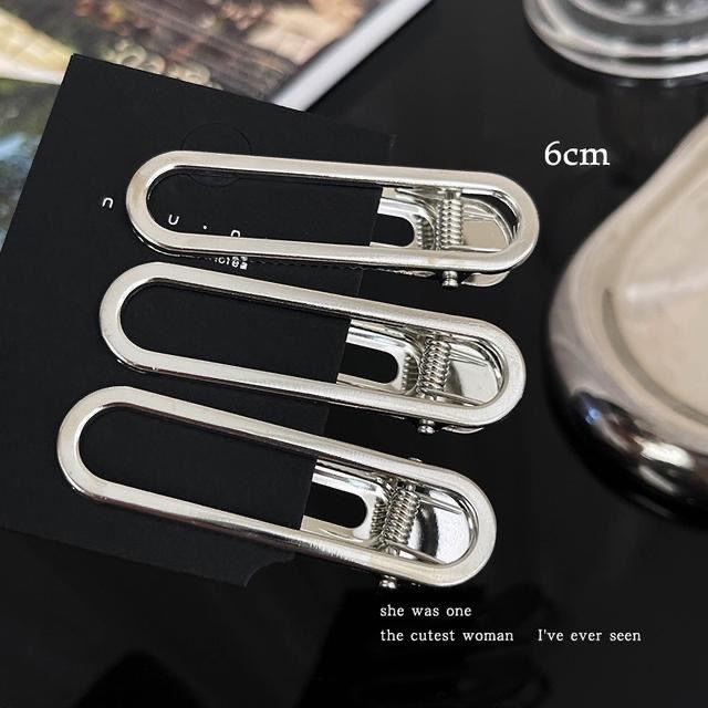 火星兔★可愛髮夾 氣質髮夾 銀色金屬 鏤空星星髮夾 側邊劉海夾 女前額碎髮 鴨嘴夾子 一字髮卡 頭飾-細節圖8