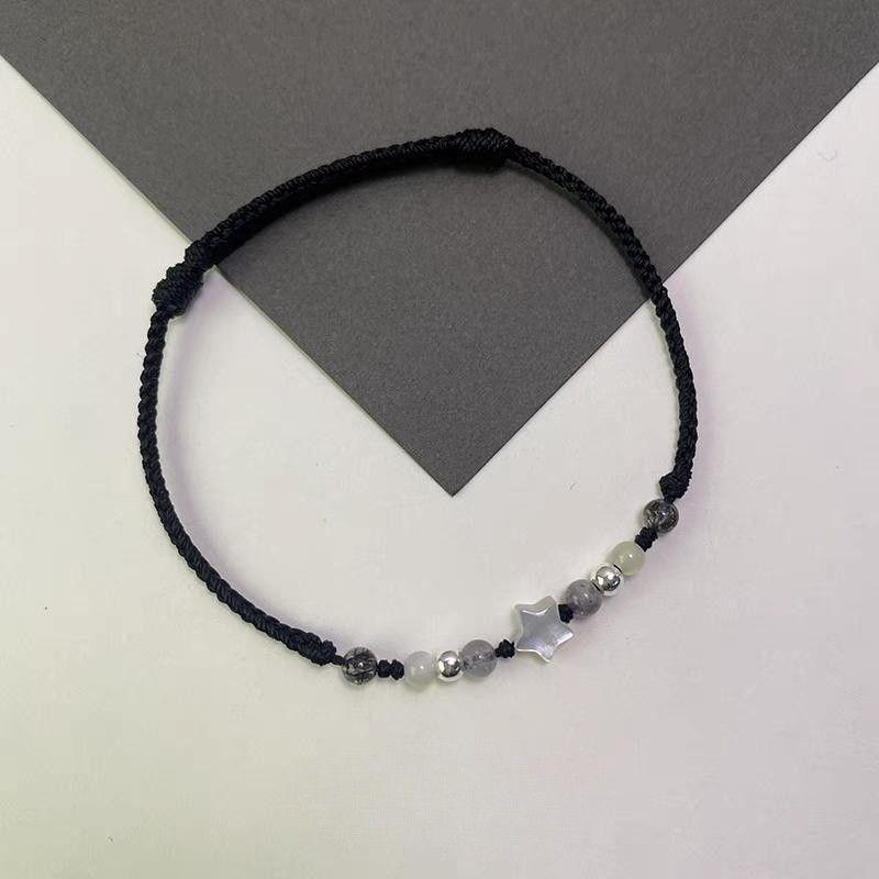 火星兔★白貝星星串珠 手繩仙氣 小衆高顔值 手鍊手飾-細節圖6