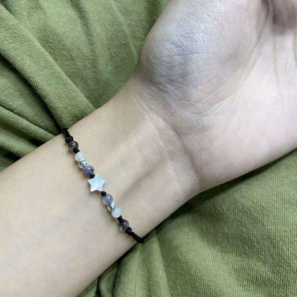 火星兔★白貝星星串珠 手繩仙氣 小衆高顔值 手鍊手飾-細節圖7