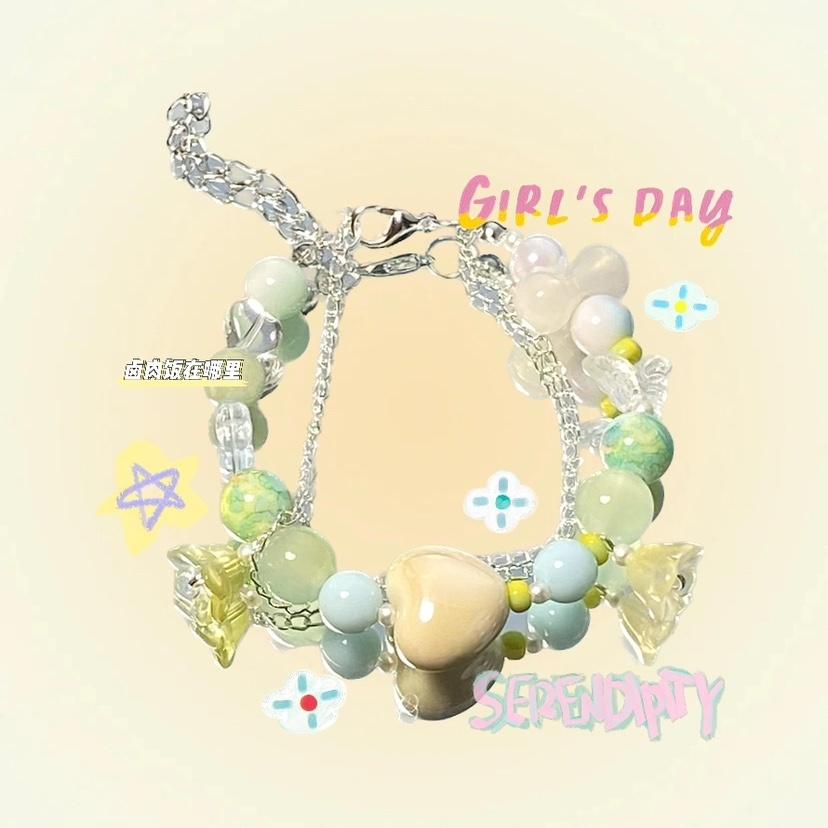 火星兔★多巴胺 diy串珠 高顔值 送閨蜜 小清新手鍊女 學生閨蜜手飾 禮物-細節圖5
