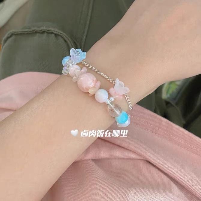 火星兔★多巴胺 diy串珠 高顔值 送閨蜜 小清新手鍊女 學生閨蜜手飾 禮物-細節圖6
