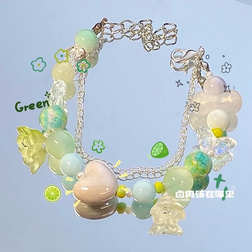 火星兔★多巴胺 diy串珠 高顔值 送閨蜜 小清新手鍊女 學生閨蜜手飾 禮物-細節圖8