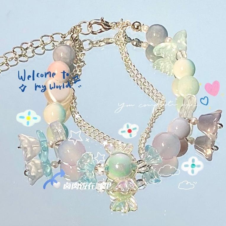 火星兔★多巴胺 diy串珠 高顔值 送閨蜜 小清新手鍊女 學生閨蜜手飾 禮物-細節圖9