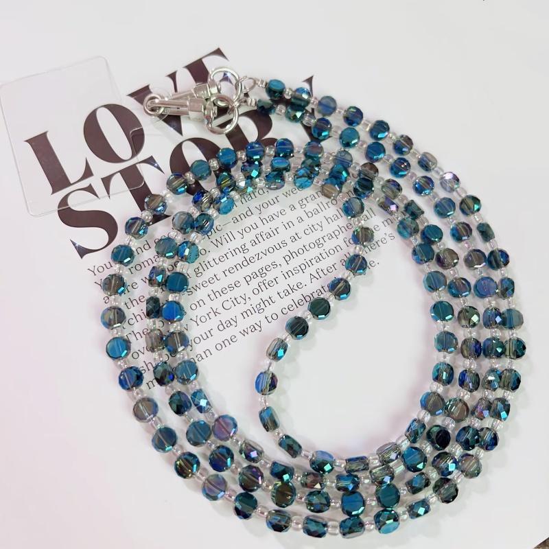 火星兔★背手機 手機斜背 手機長鍊 個性斜跨肩背 手機鍊 掛繩手工編織 水晶掛飾 女款掛脖-細節圖2