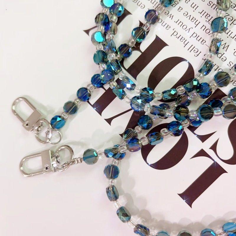 火星兔★背手機 手機斜背 手機長鍊 個性斜跨肩背 手機鍊 掛繩手工編織 水晶掛飾 女款掛脖-細節圖5