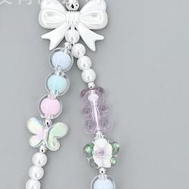 火星兔★吊飾 手機繩 手機吊飾 自製韓國ins可愛小熊DIY串珠手機鏈手機殻防丟手機掛繩百塔手腕帶-細節圖4