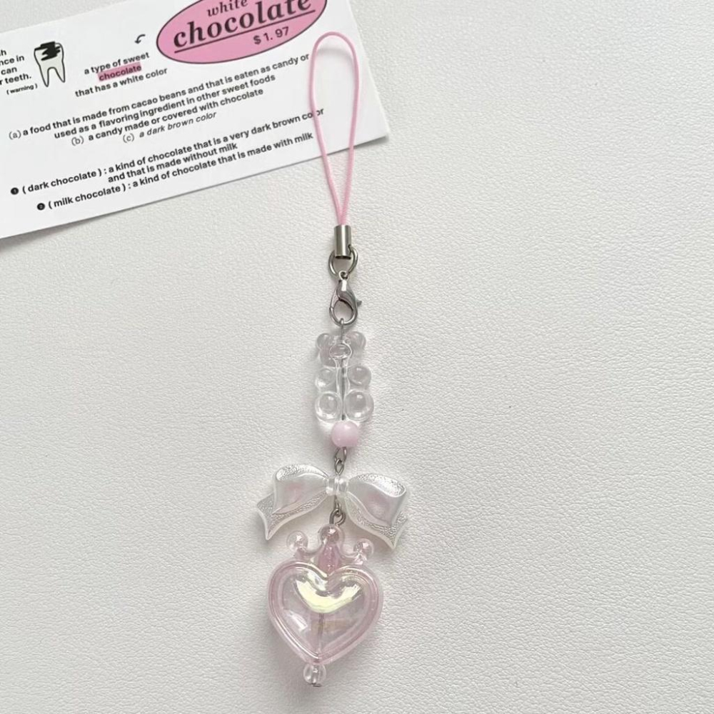 火星兔★少女羅曼史 少女心 串珠 手機鍊 掛件 包掛 少女心 掛飾 配飾 咕本咕卡 掛書包 鑰匙圈 掛手機 掛包包-細節圖2