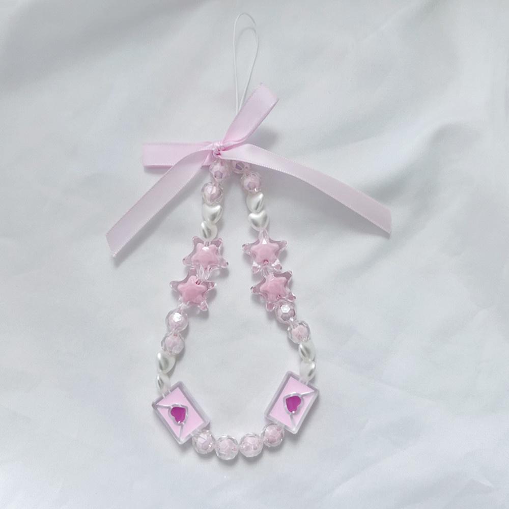 火星兔★吊飾 手機繩 手機吊飾 多巴胺 甜美網紗蝴蝶結雲珠鍊 短款手機掛繩 創意樹脂花珠鍊 手機殻包包配件-細節圖4