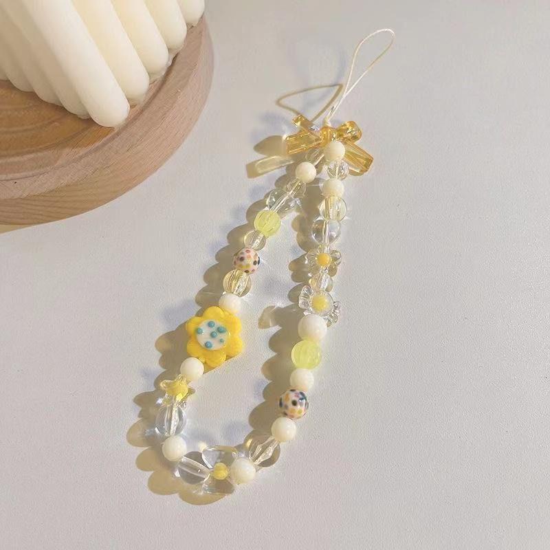 火星兔★吊飾 手機繩 ins風小衆diy彩色串珠手機鏈條多巴胺掛鏈蝴蝶結珠珠手繩掛繩配件-細節圖5