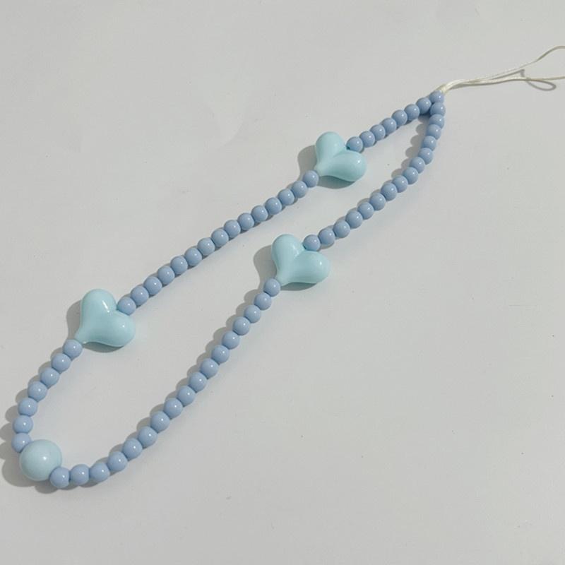 火星兔★吊飾 手機繩 手機吊飾 爆款 新款DIY手機掛繩 短款女創意桃心串珠手機鏈配件包包裝飾-細節圖3