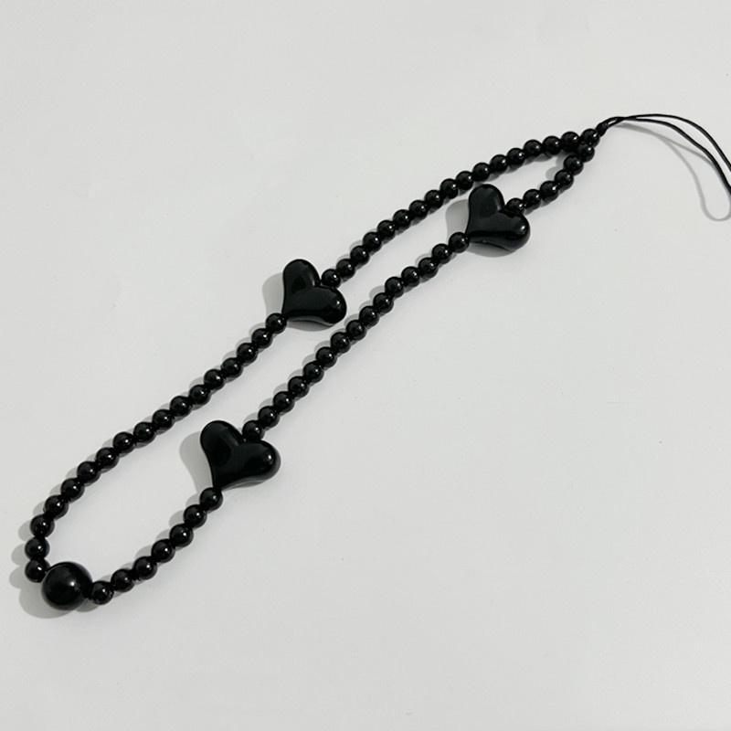 火星兔★吊飾 手機繩 手機吊飾 爆款 新款DIY手機掛繩 短款女創意桃心串珠手機鏈配件包包裝飾-細節圖8