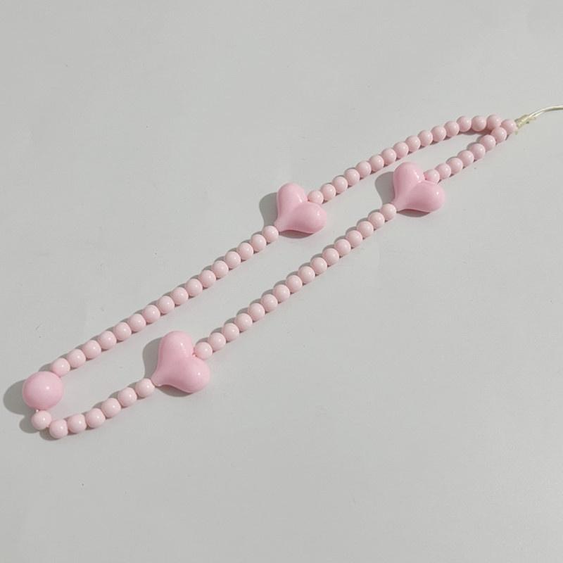 火星兔★吊飾 手機繩 手機吊飾 爆款 新款DIY手機掛繩 短款女創意桃心串珠手機鏈配件包包裝飾-細節圖9