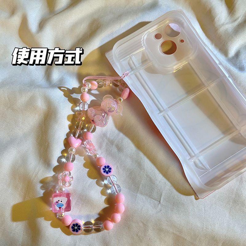 【12小時內出貨】火星兔★吊飾 手機繩 手機吊飾 少女風百搭 串珠可愛手鍊 通用所有手機殻 韓風ins網紅-細節圖3