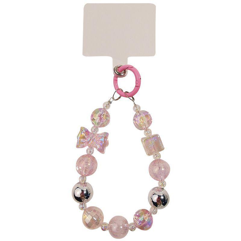 火星兔★吊飾 手機繩 手機吊飾 手機掛繩 短款閃粉方塊蝴蝶結 手機掛繩 手機鍊 串珠 韓國 手機鍊條-細節圖5