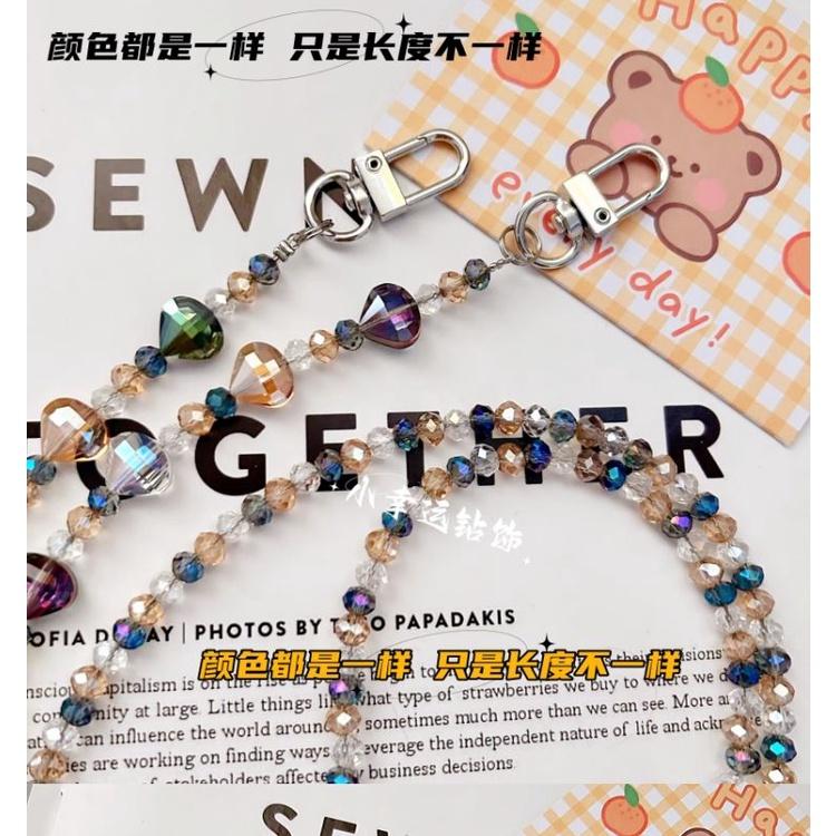 火星兔★背手機 手機斜背 手機長鍊 串珠手機鍊 斜跨 貝殻水晶 長款掛脖 肩背掛飾-細節圖7